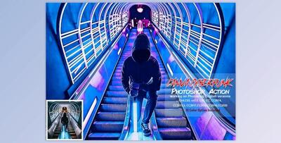 Canva Cyberpunk Photoshop Action CreativeMarket-5819597