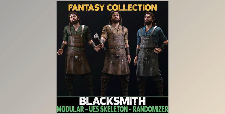 Unreal Engine - Characters Modular Blacksmith - Male Humans - Fantasy Collection v5.1