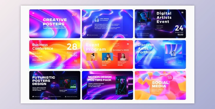 Motion Design Posters Pack V.01 (Videohive 40113854) - AE Project