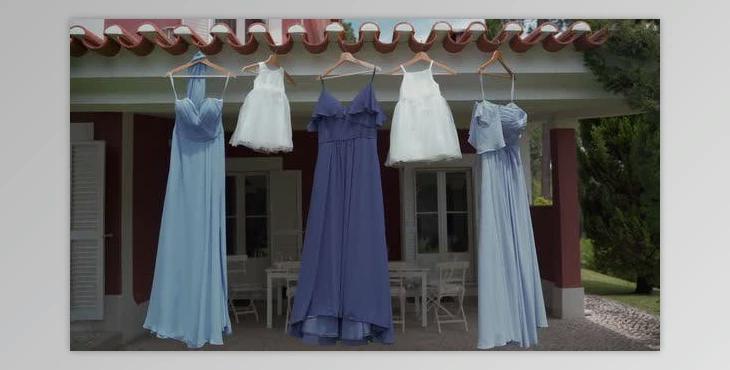 Bridesmaids Evening Dresses Hanging on the House (Videohive 43504059)