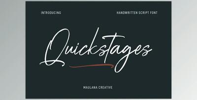 Quickstages Brush Script Font CreativeMarket 7068295