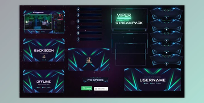 Viper Stream Pack Overlays (Videohive 35877296) - AE Project