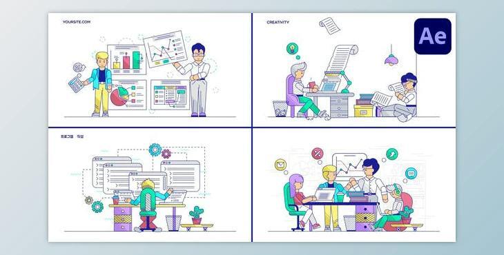 Business And Analytics Explainers for After Effects (Videohive 51093479) - AE Project