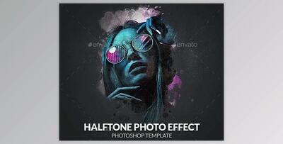 Halftone Photo Effect Template GraphicRiver-30386664 (PSD)