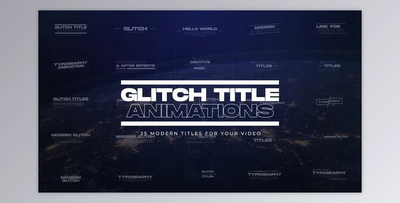 25 Glitch Titles (Videohive 48021363) - AE Project