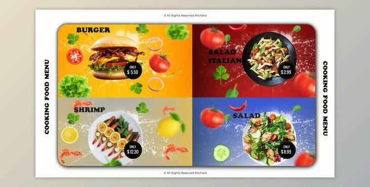 Cooking Food Menu (Videohive 29113736) - AE Project
