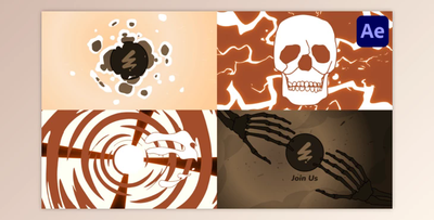 Scull And Bones Logo for After Effects (Videohive 54522723) - AE Project