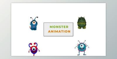 Cartoon Monster Animation Scene (Videohive 42925044) - AE Project