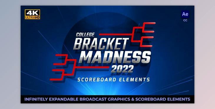 College Basketball Bracket Madness Scoreboard Elements (Videohive 36138590) - AE Project