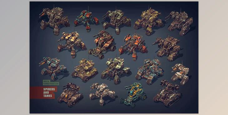 Unity Asset - Mech Constructor: Spiders and Tanks v2.5