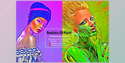 Realistic Oil Paint Photoshop Action CreativeMarket-5755653 (ATN)