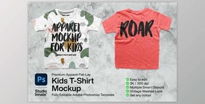 Kids T-shirt Mockup By Studio Innate (JPG, PSD)