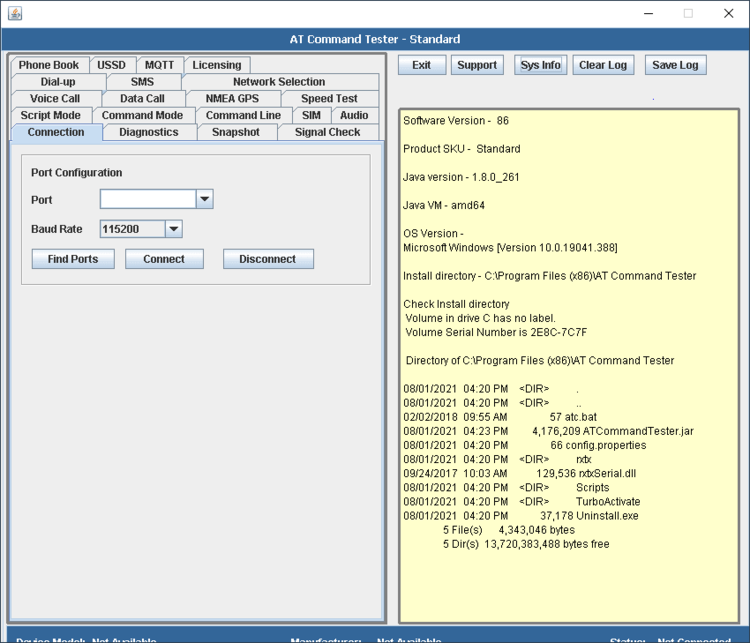 AT Command Tester Suite 86