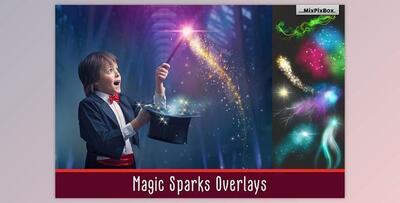Magic Sparks Overlays CreativeMarket - 5326473