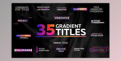 Minimal Gradient Titles (Videohive 35982965) - AE Project
