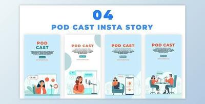 Pod Cast on Air Instagram Story (Videohive 38986343) - AE Project
