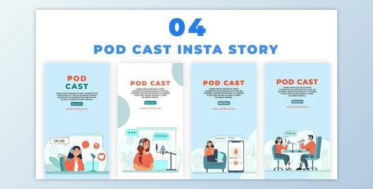 Pod Cast on Air Instagram Story (Videohive 38986343) - AE Project