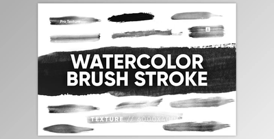 30 Watercolor Brush Stroke Texture - 91600551