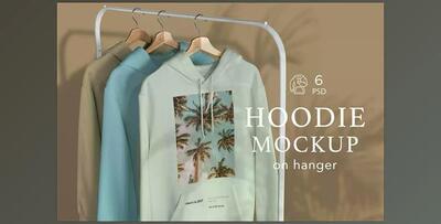 Hoodie MockUp on Hanger CreativeMarket – 6717605