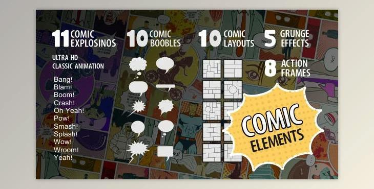 Comic Elements (Videohive 21277298) - AE Project