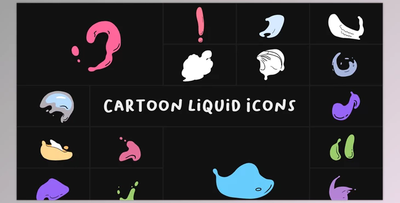 Cartoon Liquid Icons for After Effects