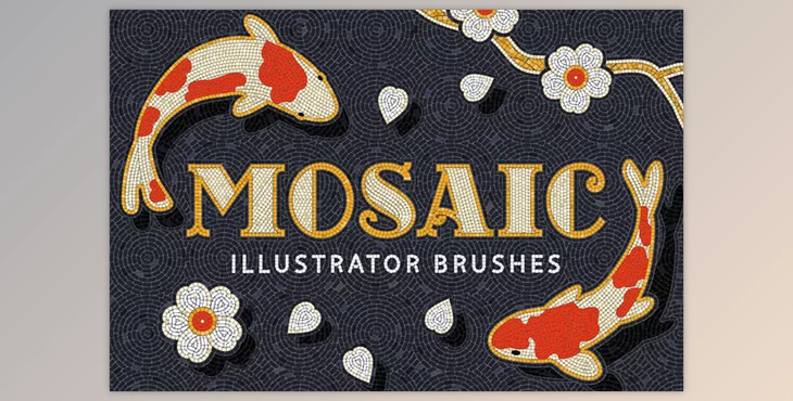 Mosaic Tile Illustrator Brushes - 6193435