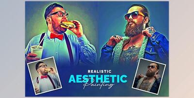 Realistic Asthetic Painting CreativeMarket - 7821844