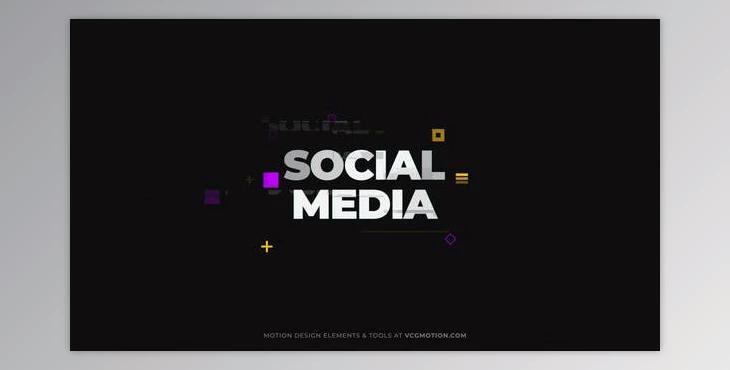 Social Media – Glitch (Videohive 36324387) - AE Project