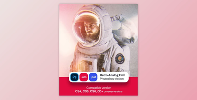 Retro analog film photoshop action