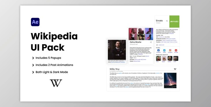 Wikipedia UI Pack (Videohive 37552490) - AE Project