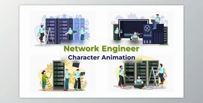 Network Engineer Explainer Animation Scene (Videohive 38195761) - AE Project