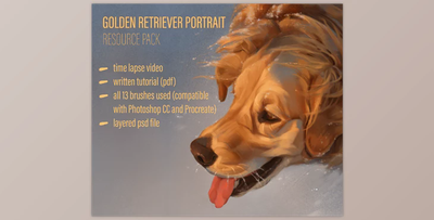 Gumroad – Dog Portrait Tutorial & Brush Pack