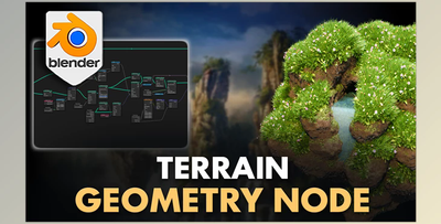 Blender Market - Blender Geometry Node Terrain Generator