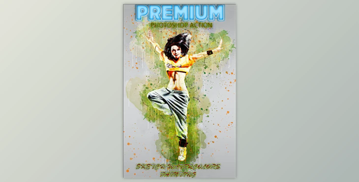 Watercolor Sketch Painting Photoshop Action By RedFX1 (ABR, ATN)