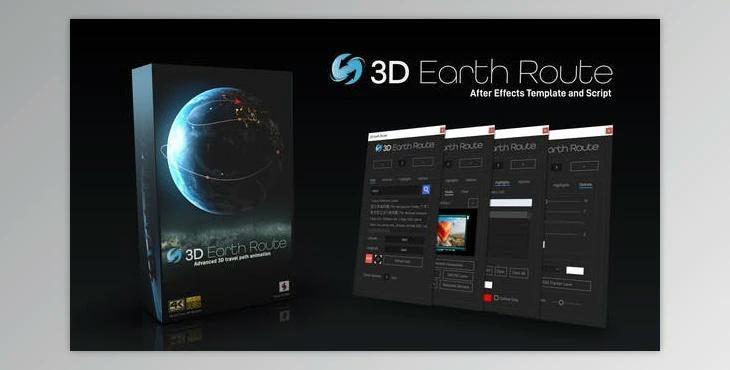 3D Earth Route (Videohive 35521921) - AE Project