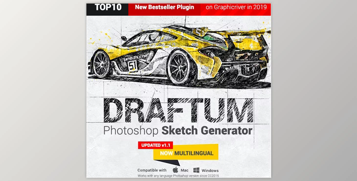 Sketch Generator - Draftum - Photoshop Plugin 24508400