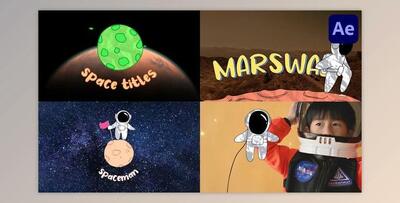 Space And Spaceman Titles for After Effects (Videohive 46212228) - AE Project