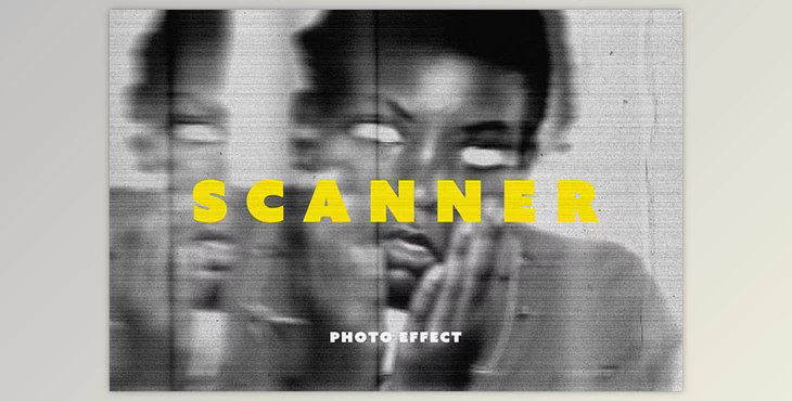 90s Distorted Scanner Photo Effect - 92058505