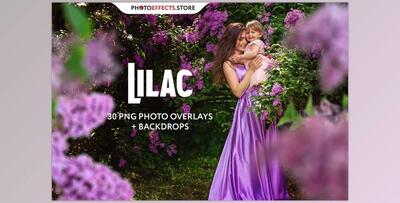 30 Lilac Photo Overlays