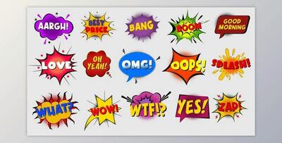 Modern Clean Comic Bubbles (Videohive 37947484) - AE Project