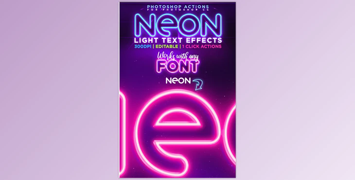 Neon Light Text Effect Graphicriver 26623602