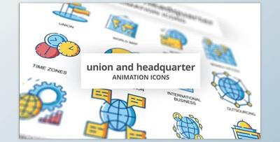 Union & Headquarter - Animation Icons (Motionarray 969004)