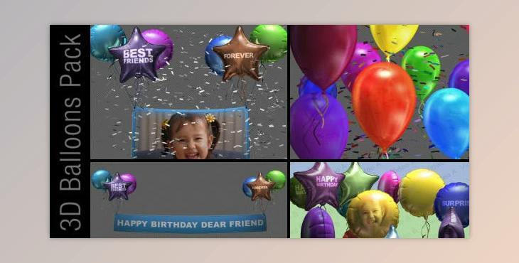 3D Balloon Pack (Videohive 2887474) - AE Project