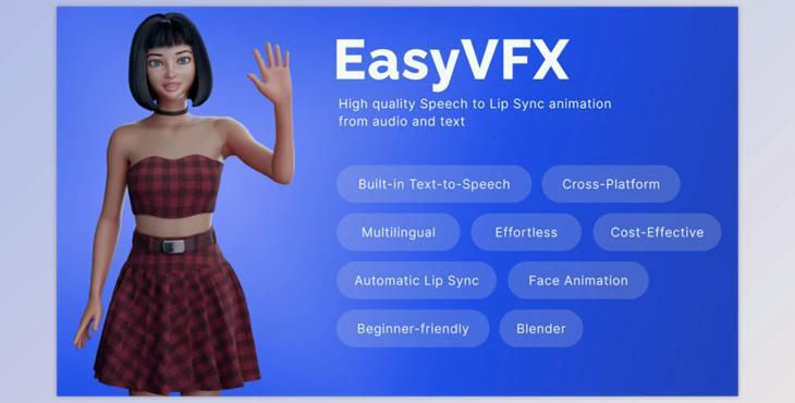 Blendermarket - Easyvfx Lip Sync Plugin For Blender v1.0.0