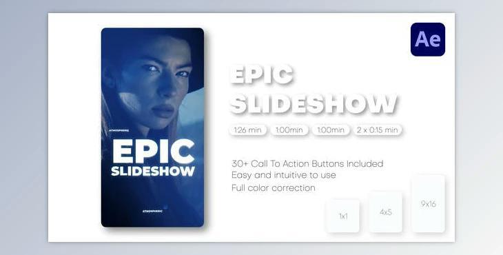 Epic Slideshow – Instagram Reels, TikTok Post, Short Stories (Videohive 43894911) - AE Project