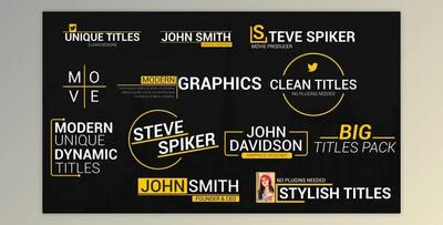 Unique Titles (Videohive 39764048) - AE Project