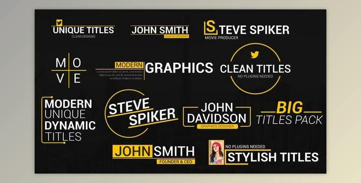 Unique Titles (Videohive 39764048) - AE Project