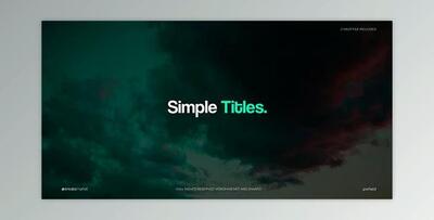 Simple Titles (Videohive 20516045) - AE Project