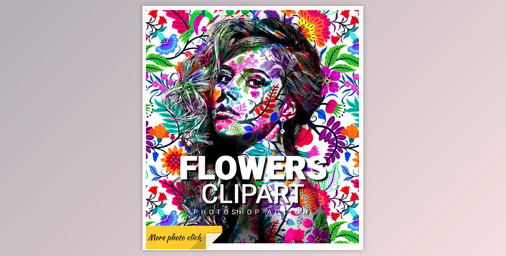 Flowers Clipart Photoshop Action