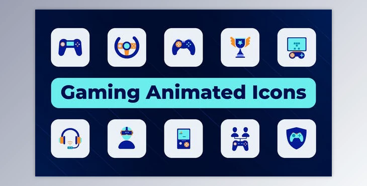 Gaming Animated Icons (Videohive 50794576) - AE Project